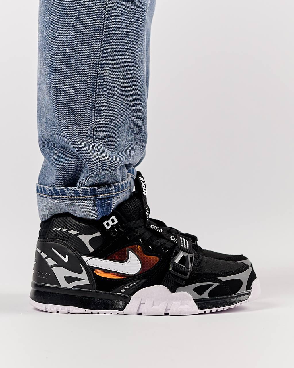 Кроссовки мужские Nike Air Trainer 1 SP черные кожаные кеды найк аир демисезонная обувь из натуральной кожи, фото №8