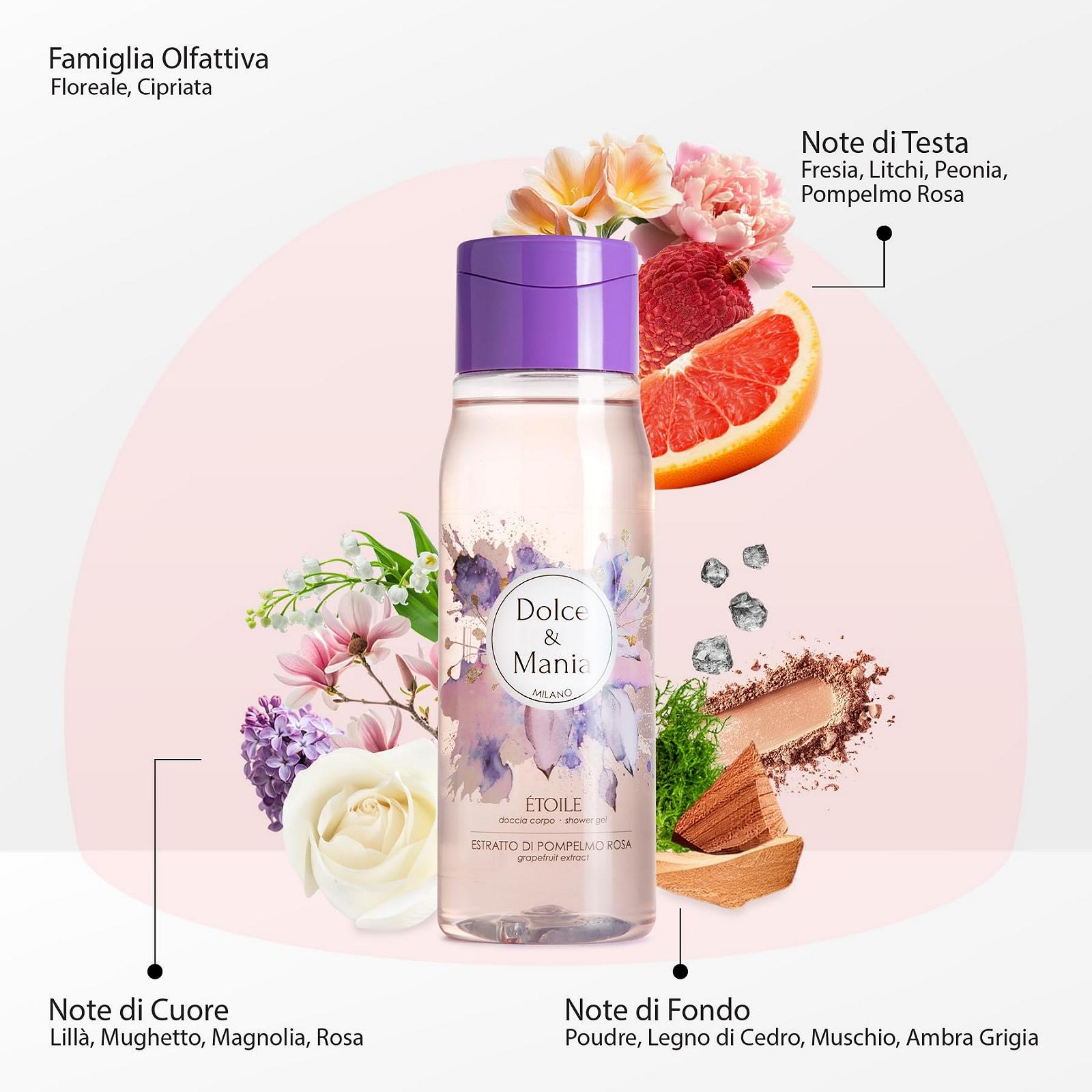 Гель для душа Dolce & Mania Etholic Розовый грейпфрут и пудровые ноты 300 мл, фото №2 Гель для душа Dolce & Mania Etholic Розовый грейпфрут и пудровые ноты 300 мл, фото №2