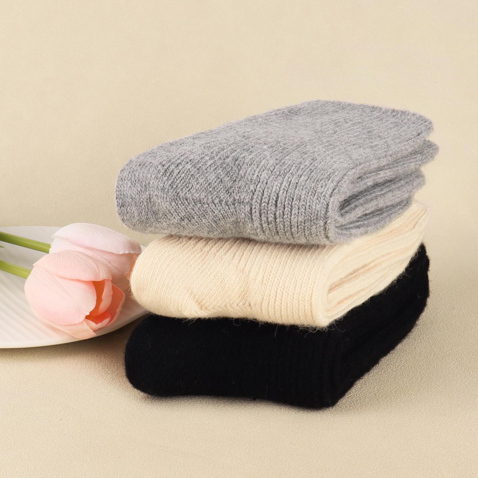 Женские кашемировые носки Jeasona, зимние теплые длинные термоноски, фото №3