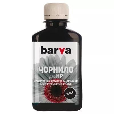 Чернила BARVA HP GT51K/GT53K 180мл BLACK Pigmented (HGT53-739), фото №1 Чернила BARVA HP GT51K/GT53K 180мл BLACK Pigmented (HGT53-739), фото №1