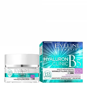 Купити Крем для обличчя денний та нічний Eveline Cosmetics Hyaluron Expert 60+ Антивіковий з TRI-HYALURON Ever Lift Complex та Blue Collagen - Фото 1 Крем для обличчя денний та нічний Eveline Cosmetics Hyaluron Expert 60+ Антивіковий з TRI-HYALURON Ever Lift Complex та Blue Collagen - Фото 1