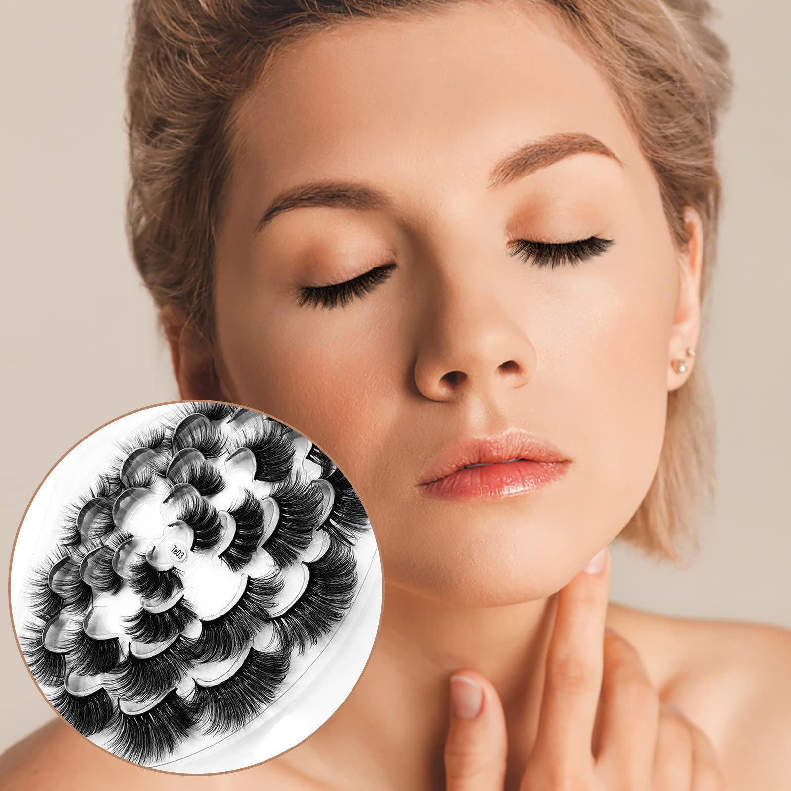 Накладні вії Half, пухнасті штучні вії, нарощування накладних вій, натуральний вигляд, легкі вії для нарощування, вії для нарощування, 3D набір штучних вій, нарощування вій своїми руками, фото №3