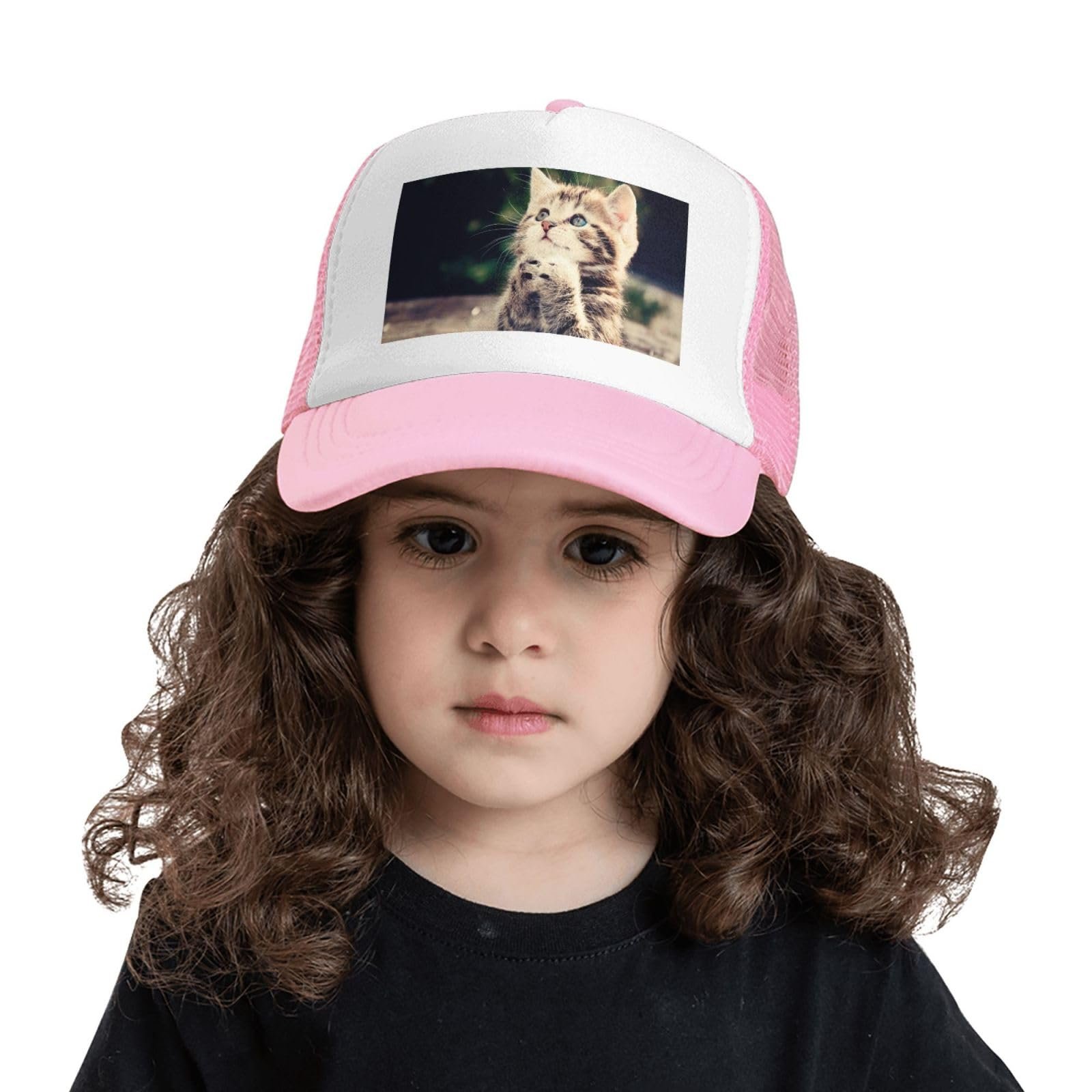Бейсболка FZGGWYHL Модна з Котячим Мотивом Сітчаста Регульована Спортивна Унісекс, фото №7