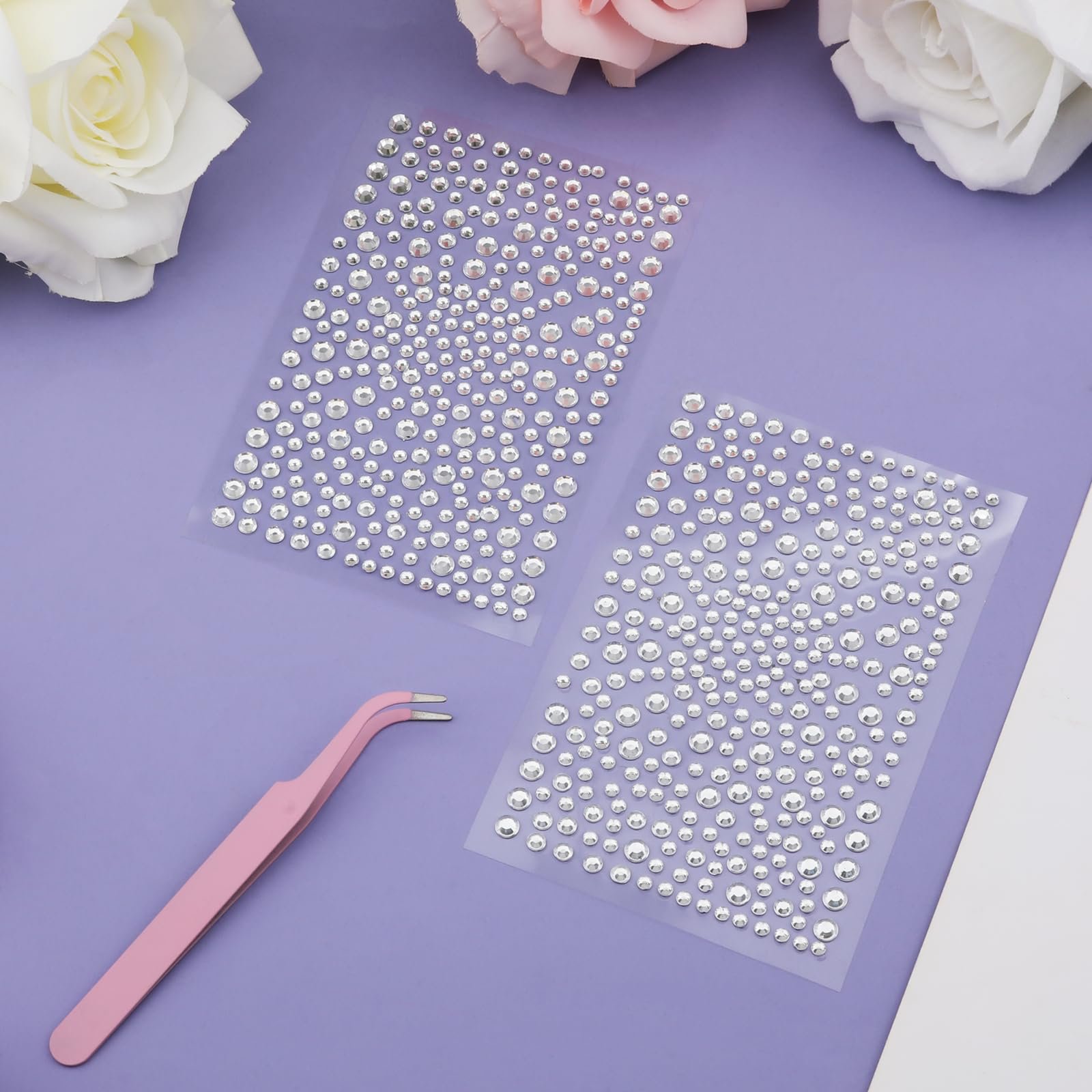 Стразы Круглые Серебристые 3/4/5 мм 646 шт, фото №3