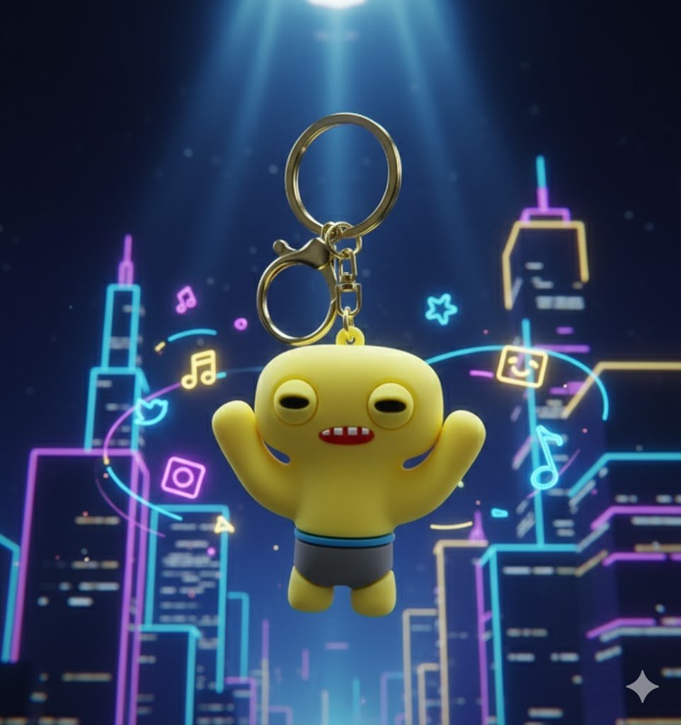 Брелок Fuggler лимонный фигурка игрушка для ключей, рюкзака, сумки 5 см, фото №1