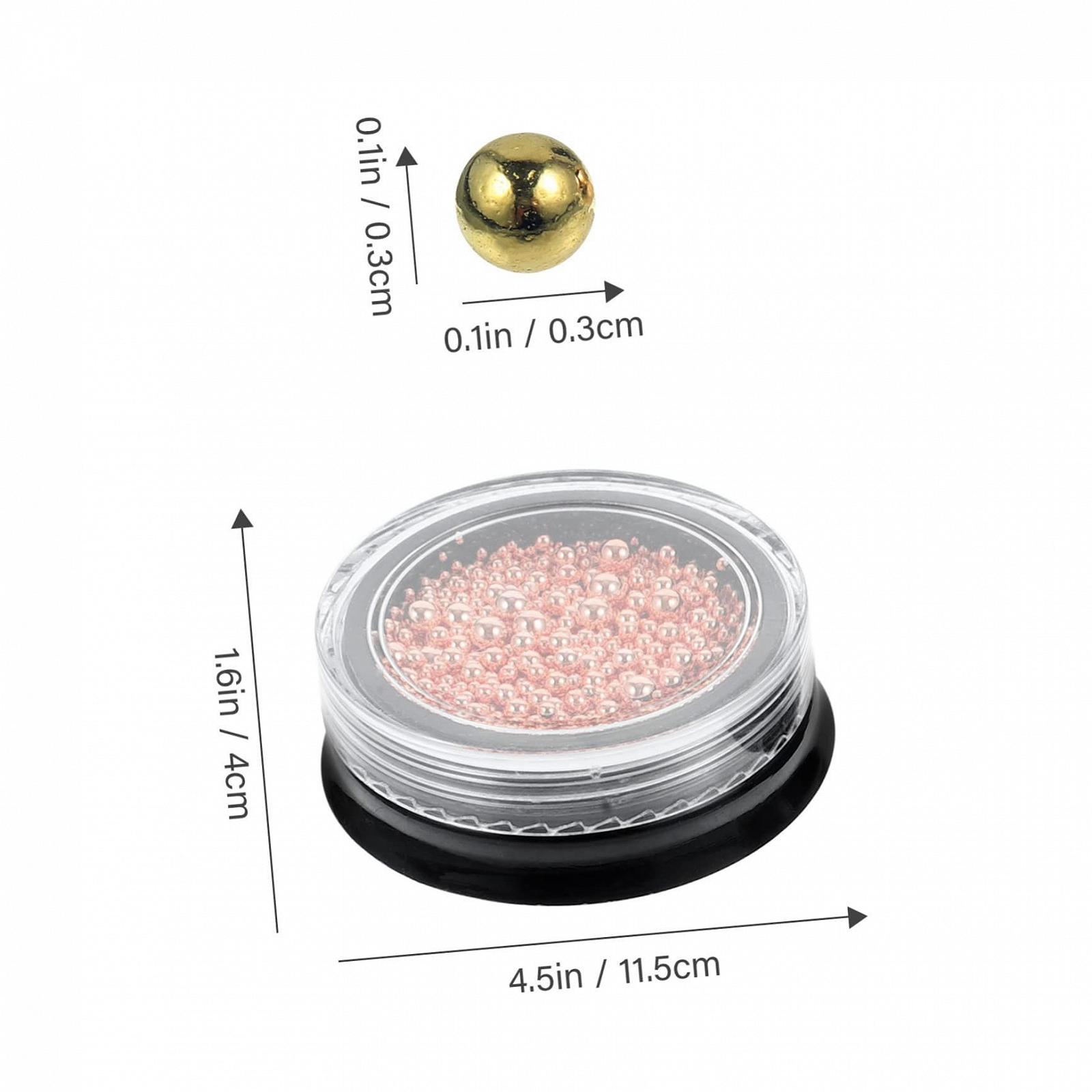 Украшения для ногтей POPETPOP 3 коробки, стальные шарики, съедобные кристаллы, золотой декор, металлические изделия, фото №4