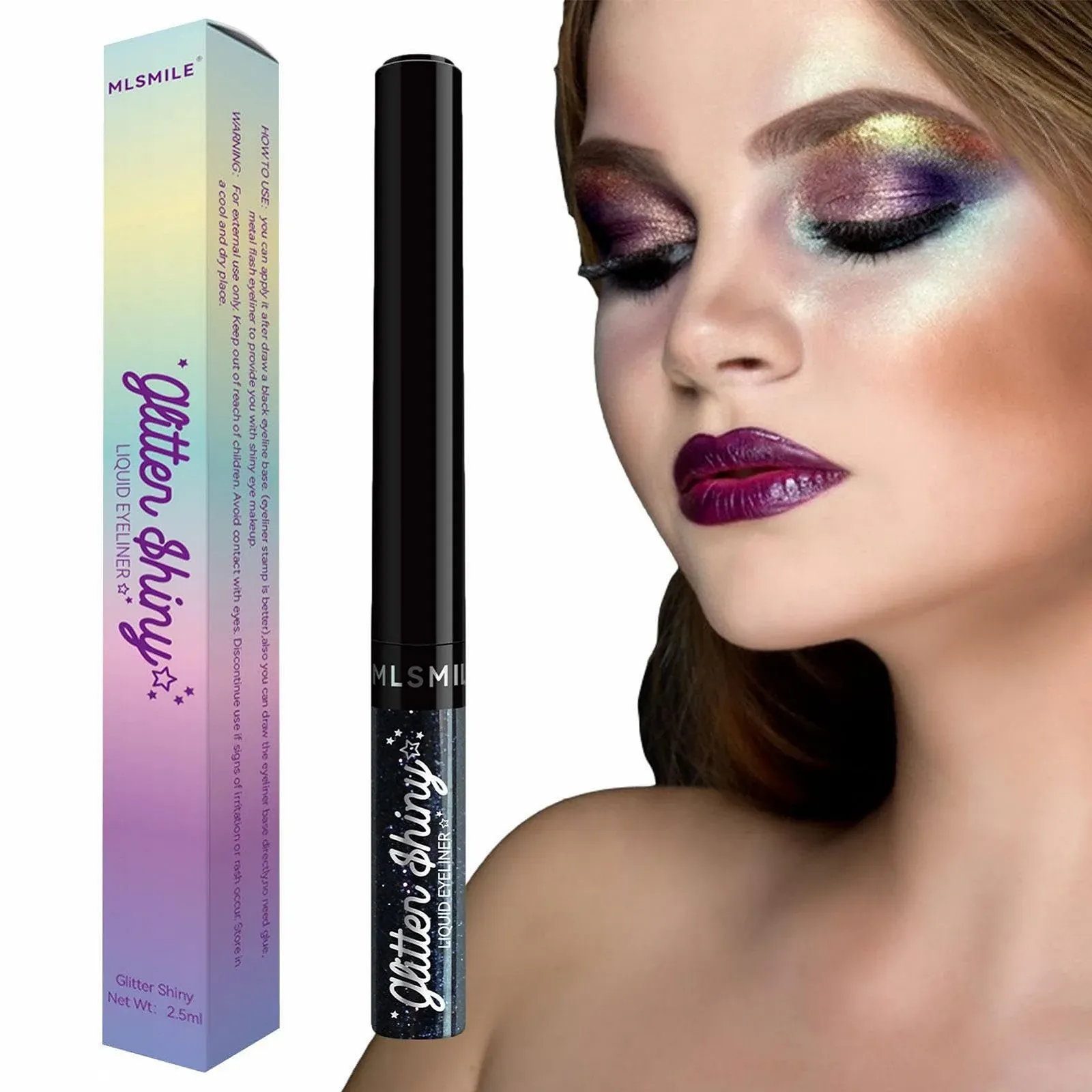 Рідка Підводка для очей Fowybe з глітером Neon Rainbow, фото №7 Рідка Підводка для очей Fowybe з глітером Neon Rainbow, фото №7