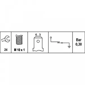 Датчик давления масла HELLA 6ZL 003 259-641 для AUDI FORD MERCEDES-BENZ SEAT SKODA VW synthetic.ua - Фото 1