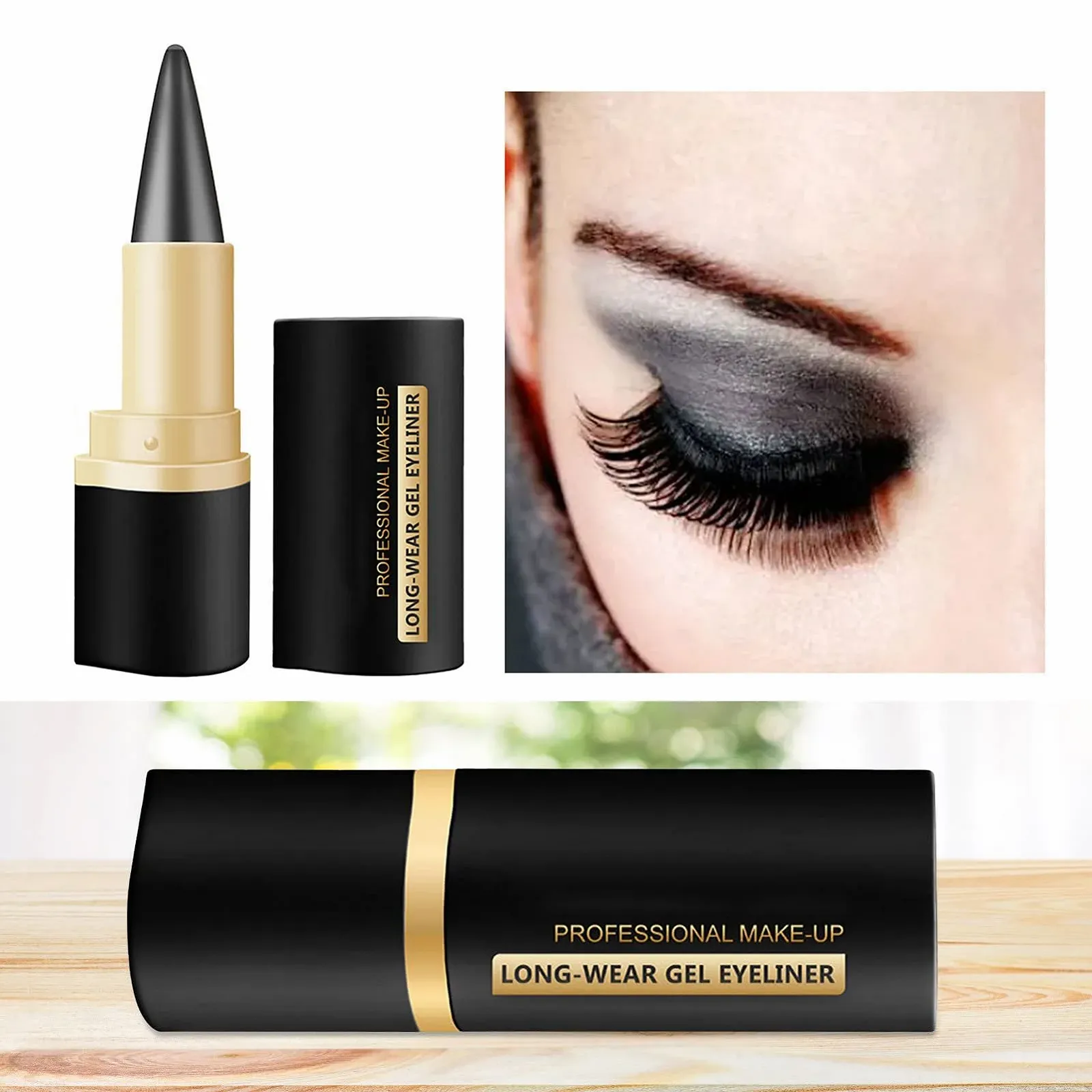 Гелевий Олівець для очей, водостійкий, матовий, фото №6 Гелевий Олівець для очей, водостійкий, матовий, фото №6