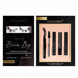 Купить Набор AYLASHES Dream Big Starter с клеем для ресниц, ремувером, прозрачным топовым покрытием и аппликатором, 5 пар нарощенных ресниц до 7 дней - Фото 1 Набор AYLASHES Dream Big Starter с клеем для ресниц, ремувером, прозрачным топовым покрытием и аппликатором, 5 пар нарощенных ресниц до 7 дней - Фото 1