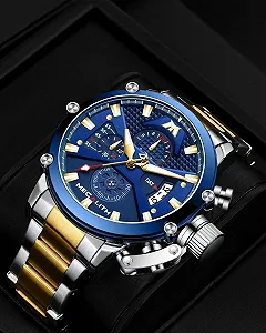 Чоловічий годинник-хронограф MEGALITH з великим циферблатом, аналоговий, водонепроникний synthetic.ua - Фото 1