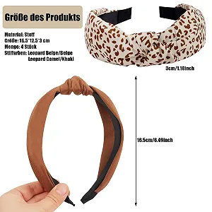 Набір обручів на голову 4 шт, Леопардовий принт synthetic.ua - Фото 1