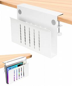 Настольный органайзер для стола для ноутбука, без сверления, стальной держатель для ноутбука для офиса и дома - Фото 1