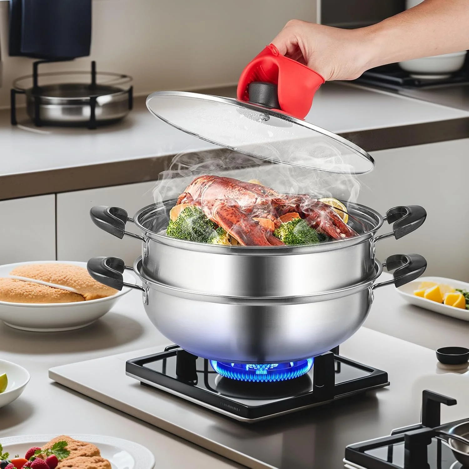 Пароварка VEVOR ZG-S28 Silver, фото №6