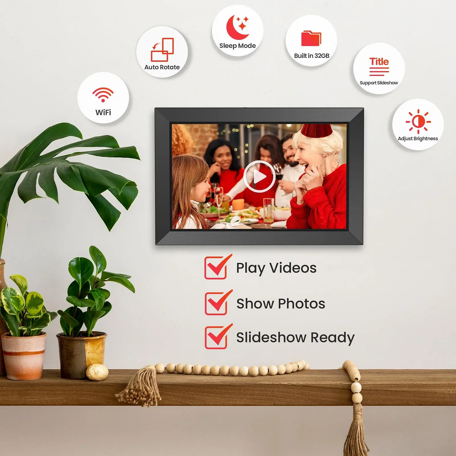 Цифровая фоторамка FRAMEO 10.1 дюйма 1280 x 800 IPS Touchscreen 32 GB Auto Rotation, фото №5 Цифровая фоторамка FRAMEO 10.1 дюйма 1280 x 800 IPS Touchscreen 32 GB Auto Rotation, фото №5