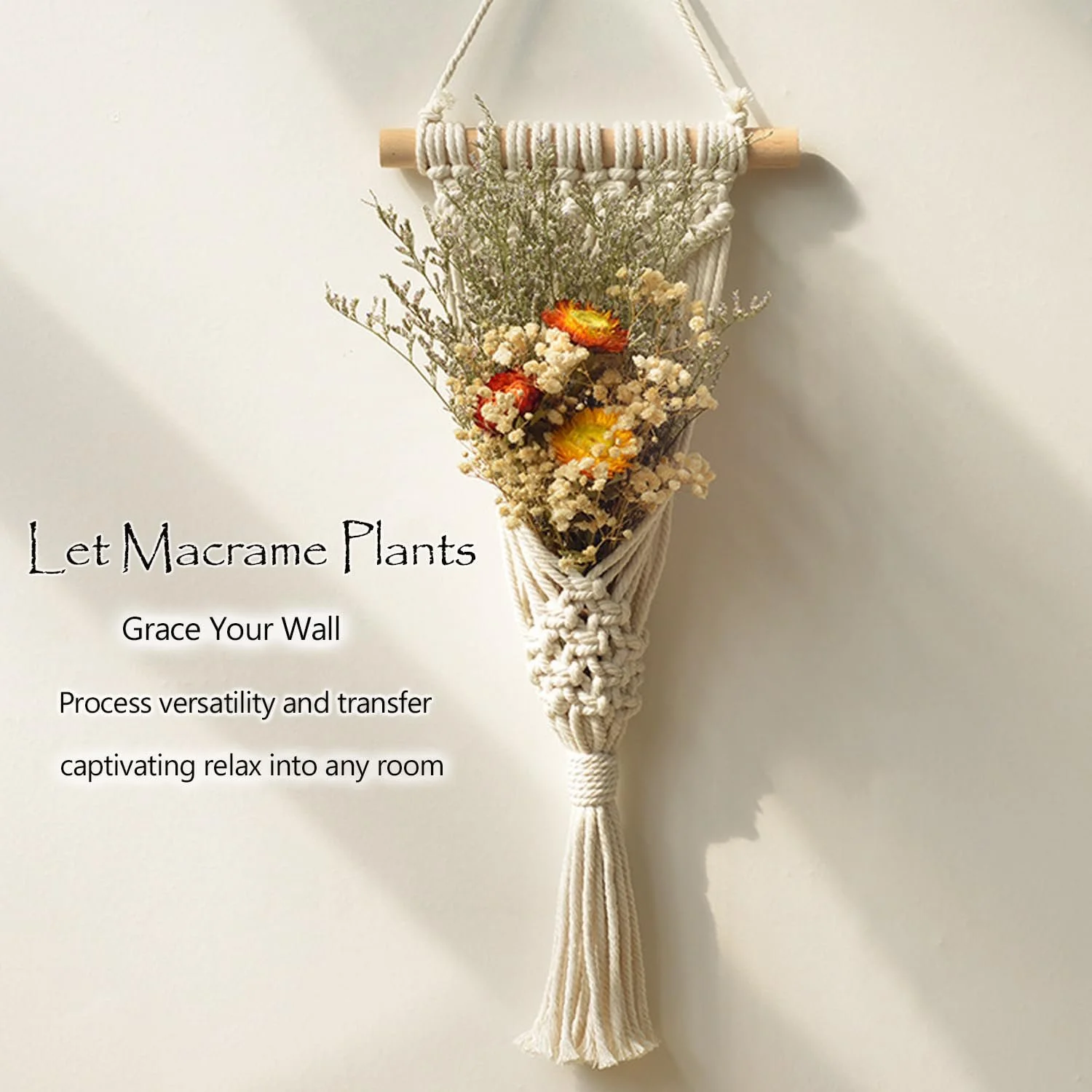 Підвісні тримачі для повітряних рослин Melphoe макраме Набір 4 шт. для тілландсії, фото №4 Підвісні тримачі для повітряних рослин Melphoe макраме Набір 4 шт. для тілландсії, фото №4