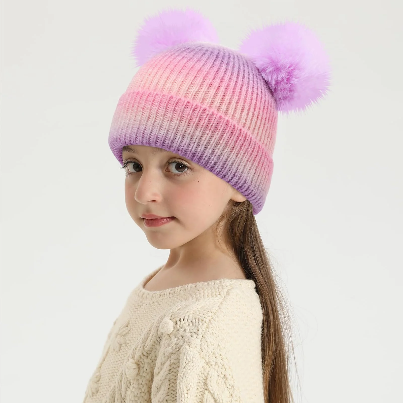 Детская зимняя вязаная шапка CHUANGLI, фото №1 Детская зимняя вязаная шапка CHUANGLI, фото №1