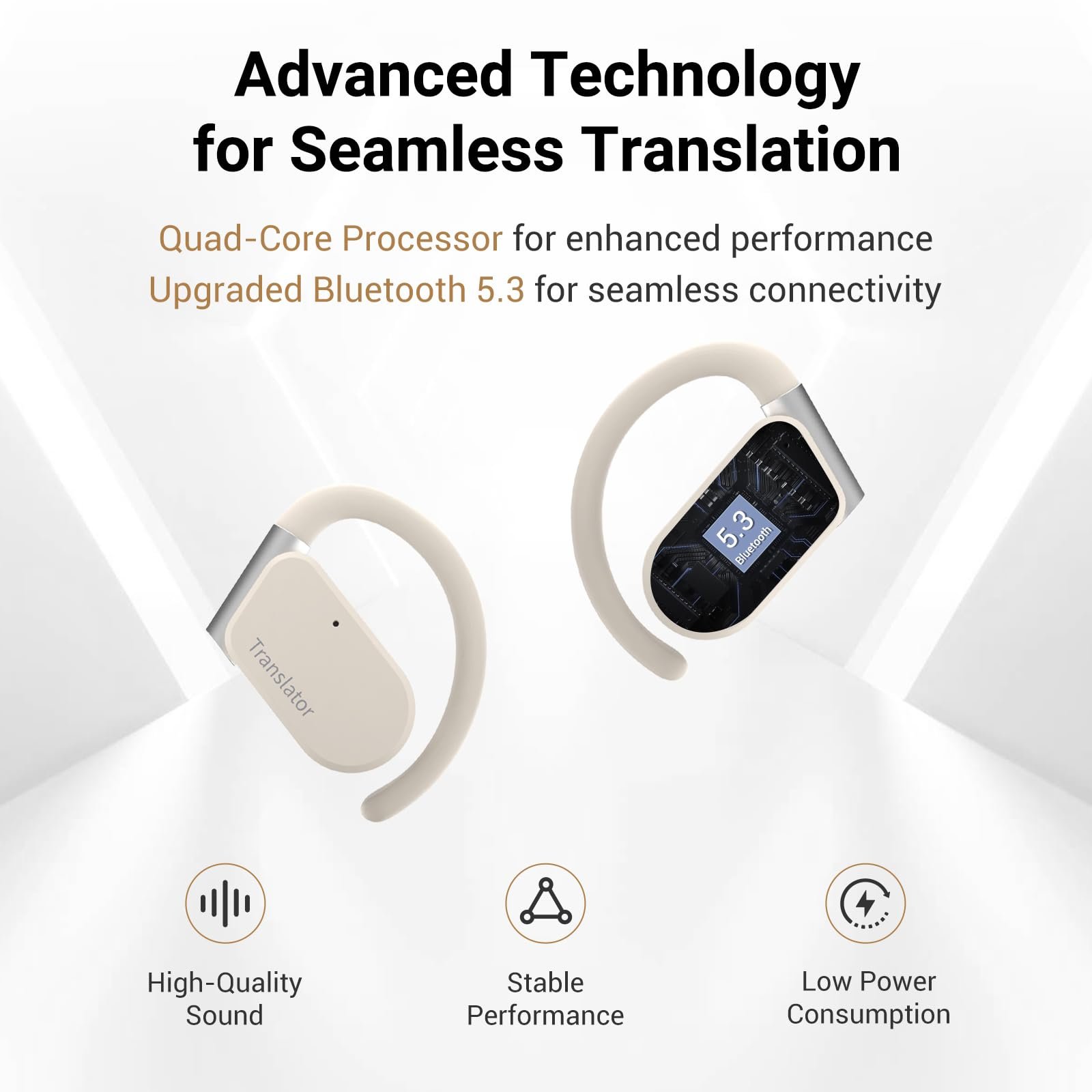 Навушники-перекладачі Beige M9 з відкритим типом, підтримка 144 мов та акцентів, фото №8 Навушники-перекладачі Beige M9 з відкритим типом, підтримка 144 мов та акцентів, фото №8