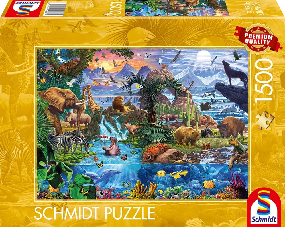 Пазл Schmidt Spiele 58866 Panorama of the Animal World 1500 элементов, фото №4