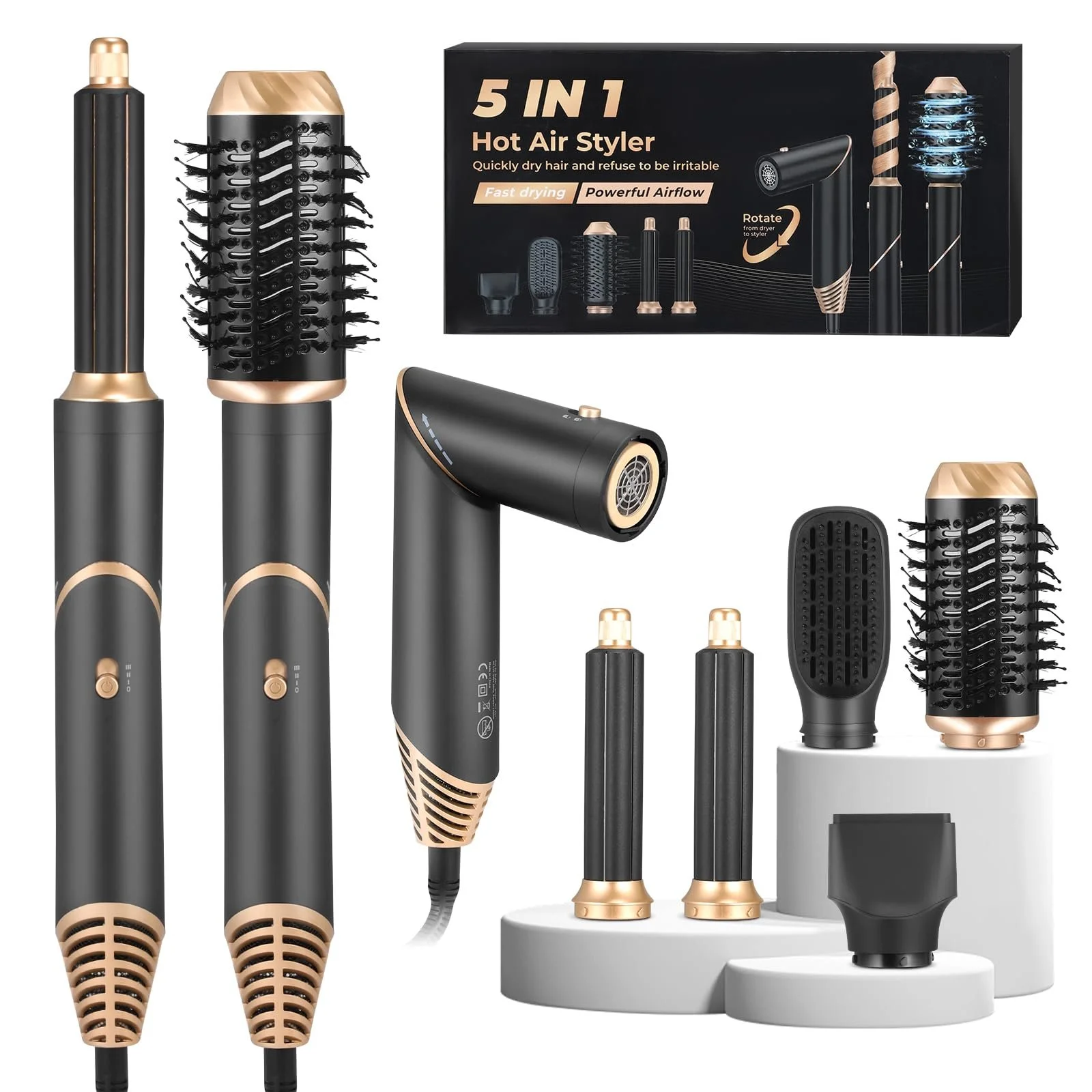 Стайлер 6 в 1 Aofesel Airstyler Фен-щітка 5 насадок Іонізація, фото №1 Стайлер 6 в 1 Aofesel Airstyler Фен-щітка 5 насадок Іонізація, фото №1