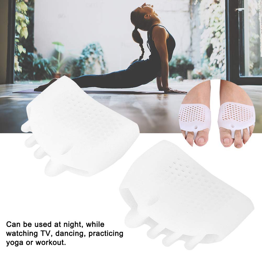 2 цвета Hallux Valgus Bunion, корректор Hallux Valgus, многоразовый силикон для защиты передней части стопы, молоткообразные пальцы, когтистые пальцы (белый), фото №6