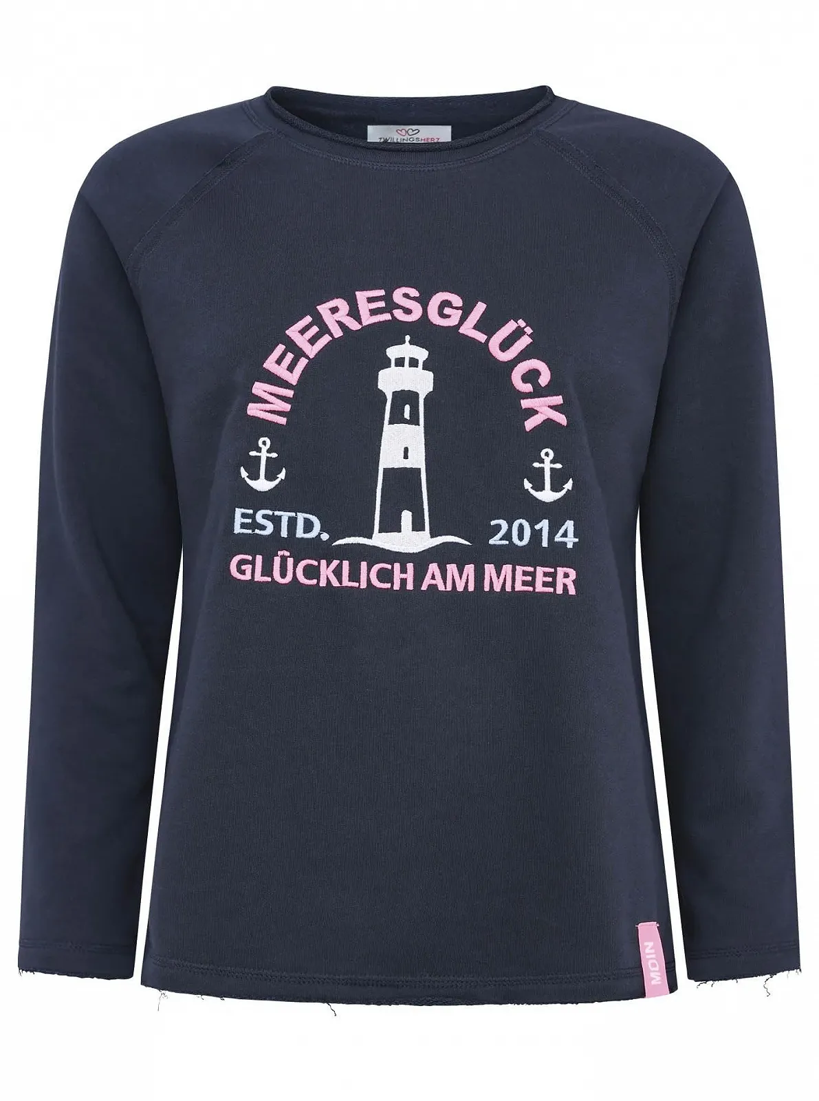 Женская толстовка Zwillingsherz Love Happiness Design с длинными рукавами, смесь хлопка, повседневный крой, фото №1