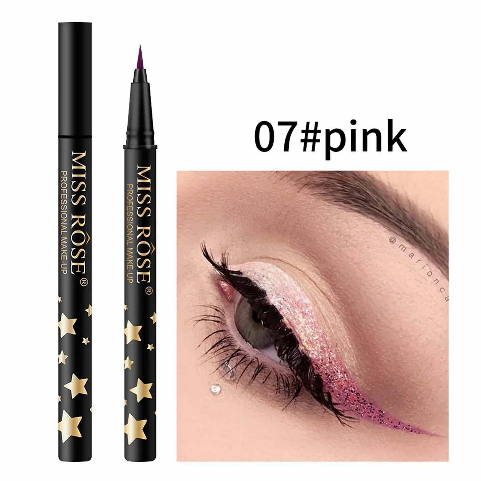 Рідка Підводка для очей Fowybe Різнокольорова мерехтлива Водостійка і потостійка, фото №5