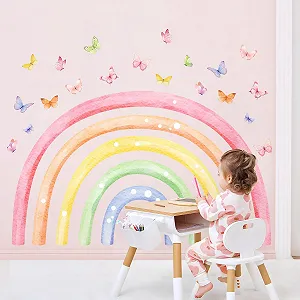 Наклейка на стіну Велика веселка Баскетбол 147 x 88 см Акварельна synthetic.ua - Фото 1