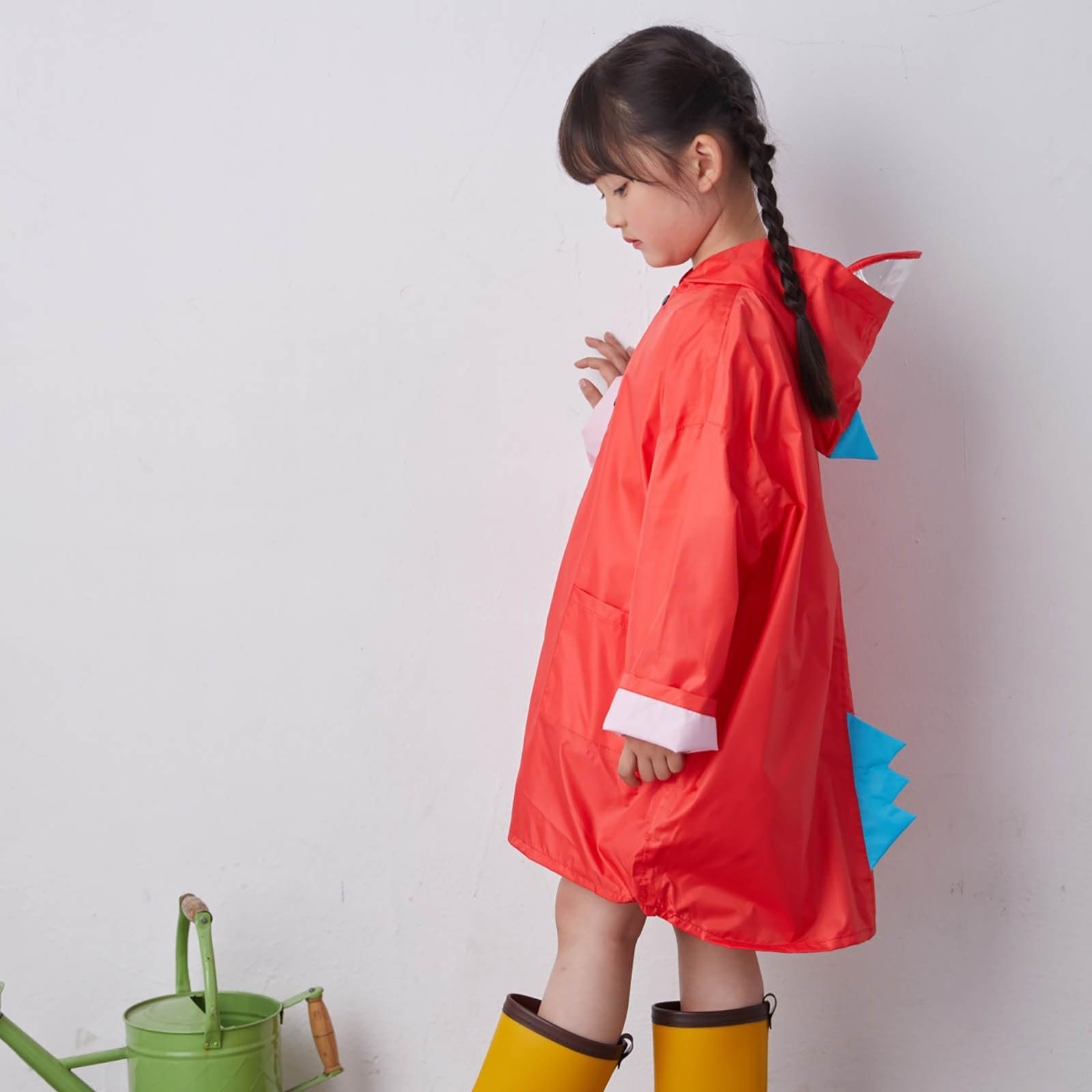 Дитяча Дощова Куртка Ультралегка Пакована Дихаюча Однотонна, фото №2