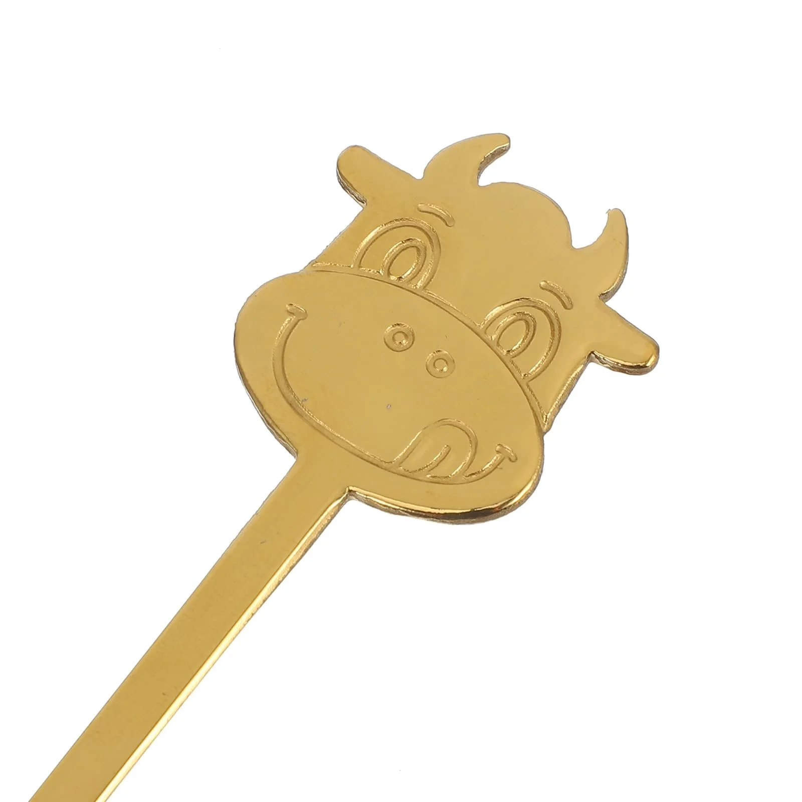 Набор ложек с мультяшной коровкой 10 шт, нержавеющая сталь, фото №2