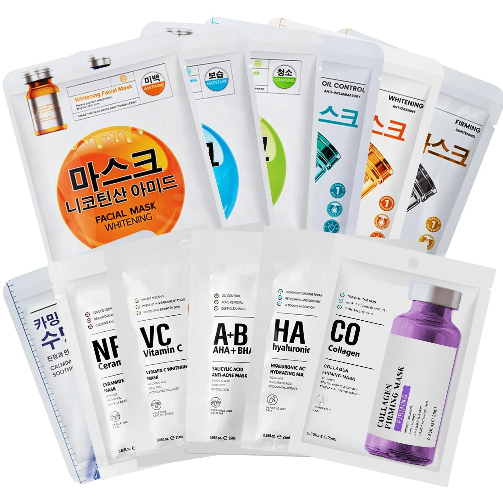 Маска для лица Daily Care Набор 12 штук, фото №2