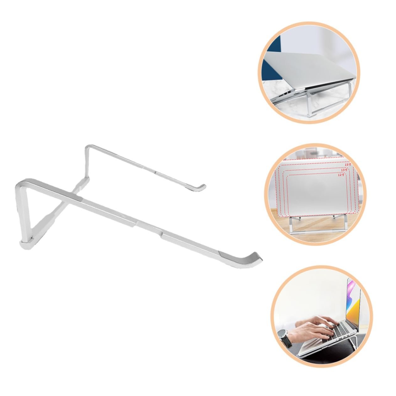 Подставка для ноутбука складная Алюминиевый сплав Регулируемая Портативная Компактная для офиса и путешествий, фото №6