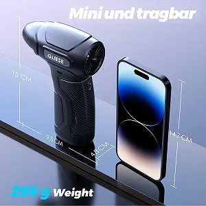 Электрическая воздуходувка GLIESE 200,000 RPM 8000 mAh Черный synthetic.ua - Фото 1