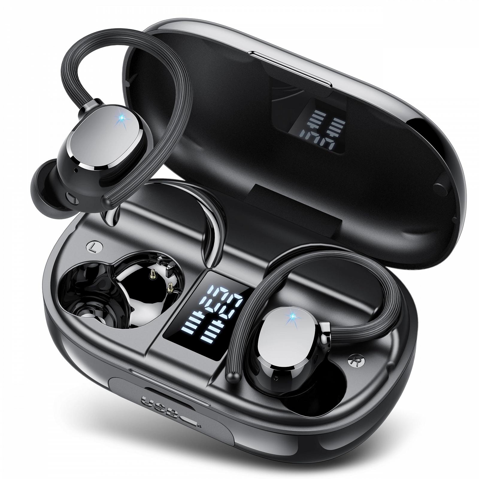 Bluetooth наушники спортивные 2025 In-Ear Wireless Bluetooth 5.3 с 4 ENC микрофонами шумоподавления, IP7 водонепроницаемые, 128 часов воспроизведения, фото №1