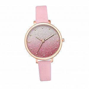 Женские Кварцевые Часы PartyKindom С Модным Ремнем PU Кожи Аналоговые Для Досуга и Вечеринок - Фото 1