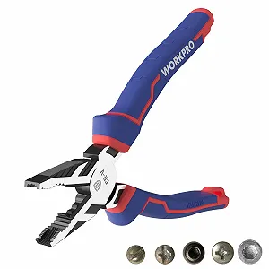 Плоскогубцы комбинированные WORKPRO 200 мм Многофункциональные универсальные плоскогубцы с вертикальными канавками для быстрого извлечения поврежденных винтов Cr-V Плоскогубцы для извлечения винтов с кусачками для кабеля для дома, мастерской - Фото 1