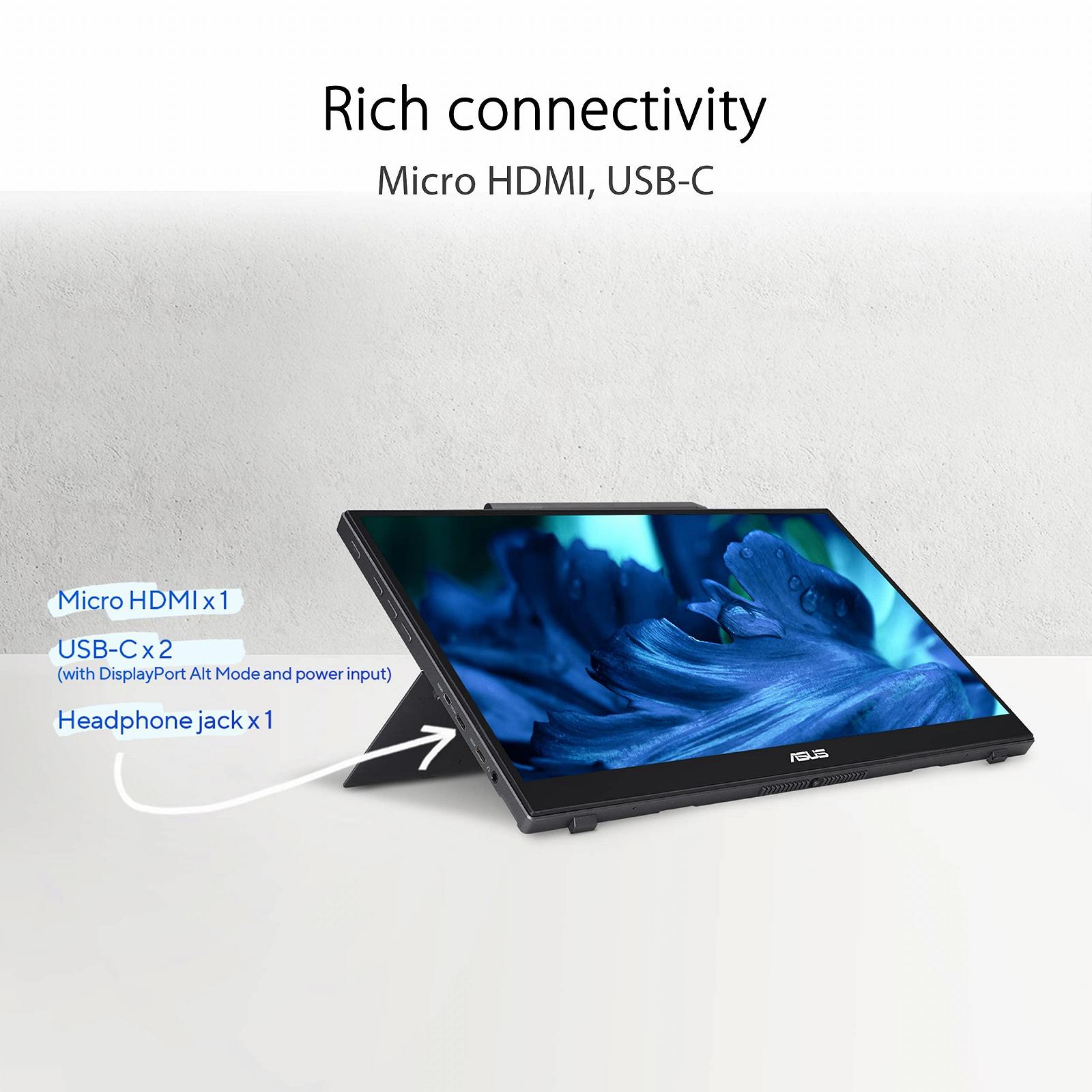 Монітор ASUS ZenScreen Ink MB14AHD 14 дюймів Портативний USB Тачскрін Full HD Type-C Micro HDMI, фото №7