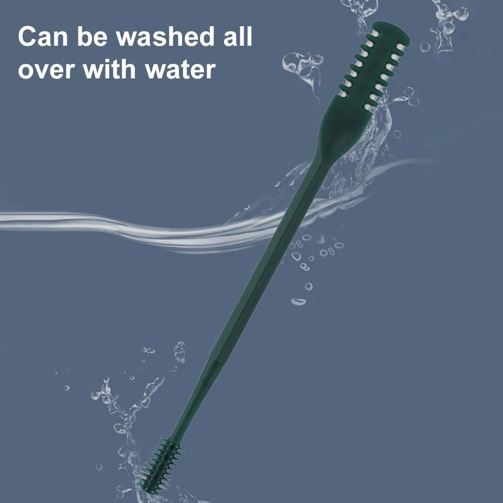 Тример для носа 2-в-1 Washable Double-Sided Nose Hair Knife Ручний Dark Green, фото №3