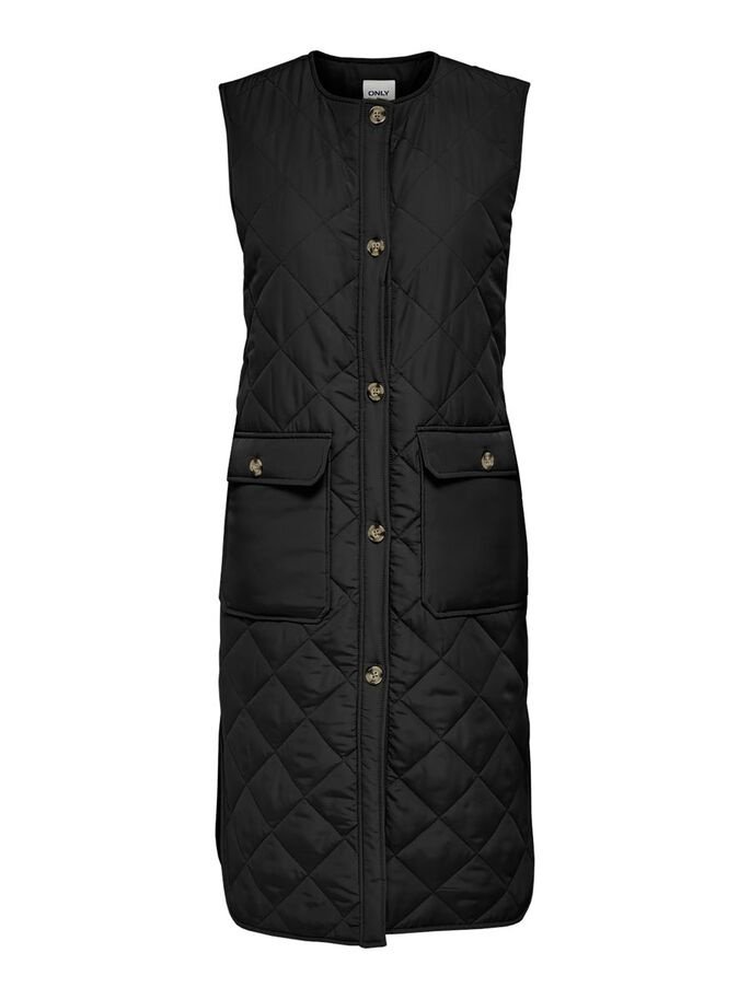 Жилетка ONLY NAYRA Long Quilt Vest Чёрный L, фото №3