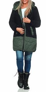 Куртка Hailys Жіноча зі штучним хутром на капюшоні, коротка, з тканини в комбінації - Фото 1