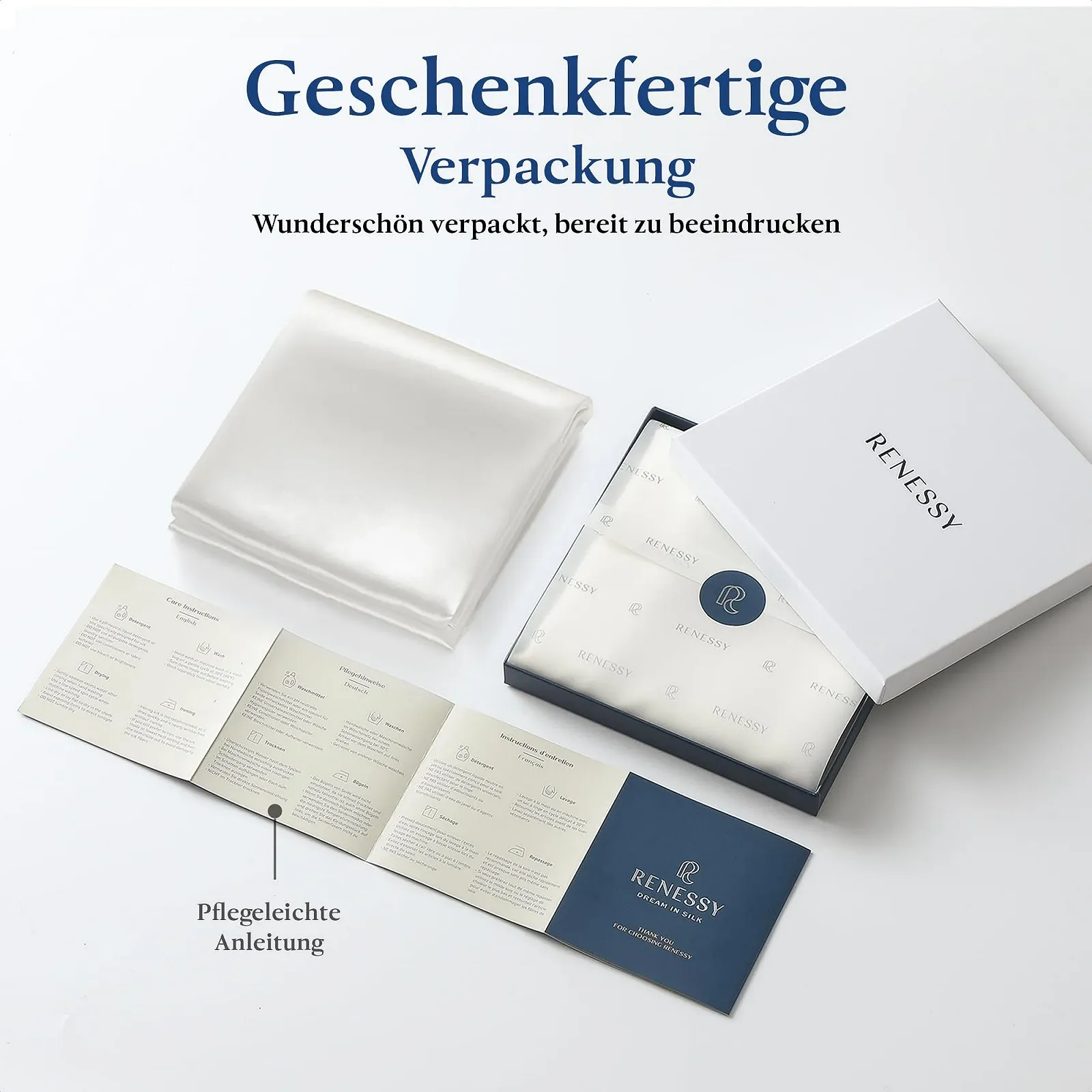 Наволочка RENESSY Organic Silk 40 x 80 см, цвет Natural Silk Off-White, фото №6 Наволочка RENESSY Organic Silk 40 x 80 см, цвет Natural Silk Off-White, фото №6