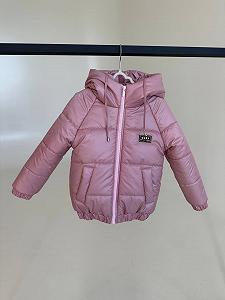 Детская демисезонная куртка с капюшоном от 74 до 158 размера, весна/осень, пудра synthetic.ua - Фото 1