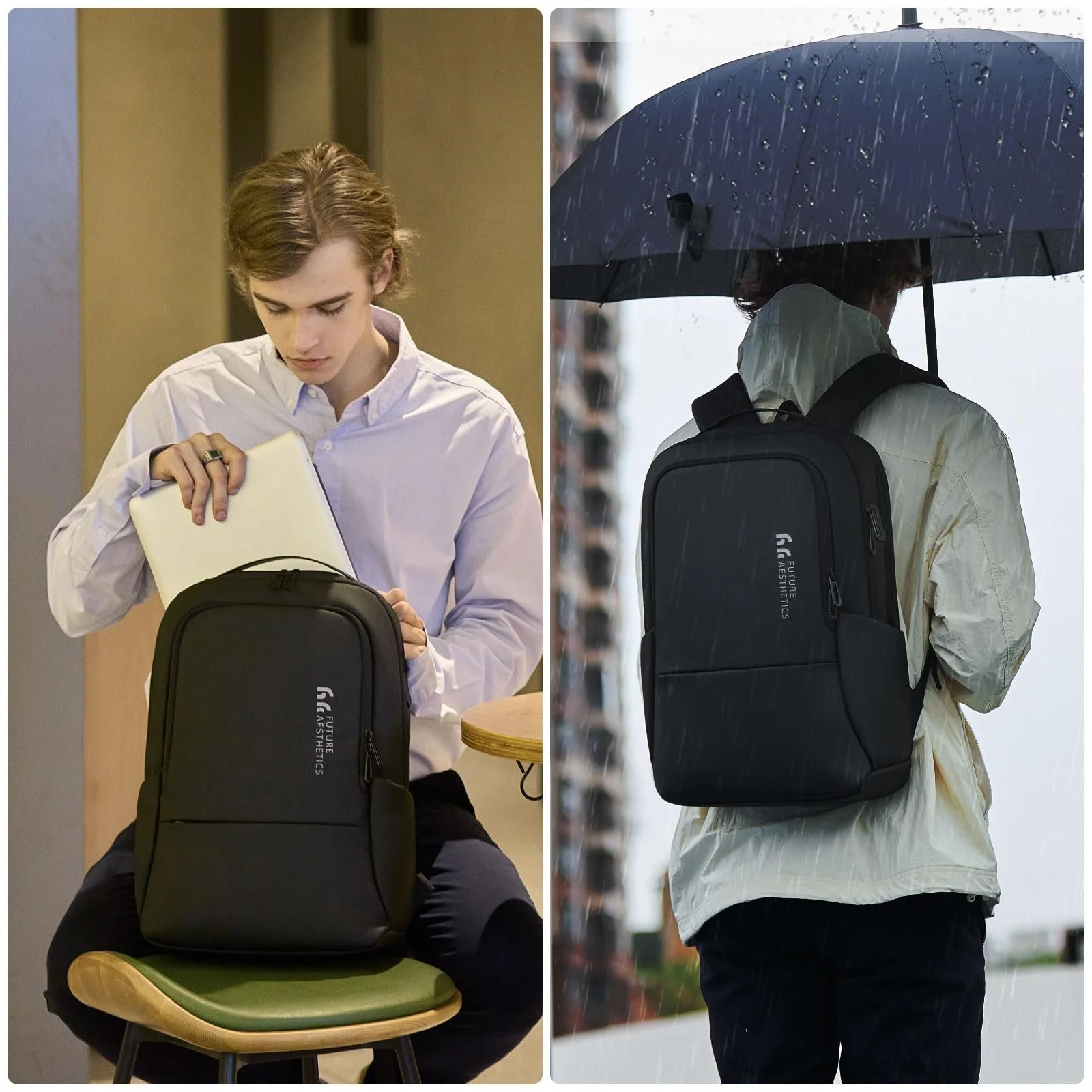 Рюкзак для ноутбука HEROIC KNIGHT Business 15.6 дюйма Водонепроникний USB Port Black, фото №7