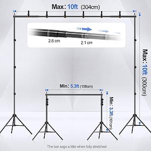 Подставка для фона EMART EM-BS013030 Черная - Фото 1