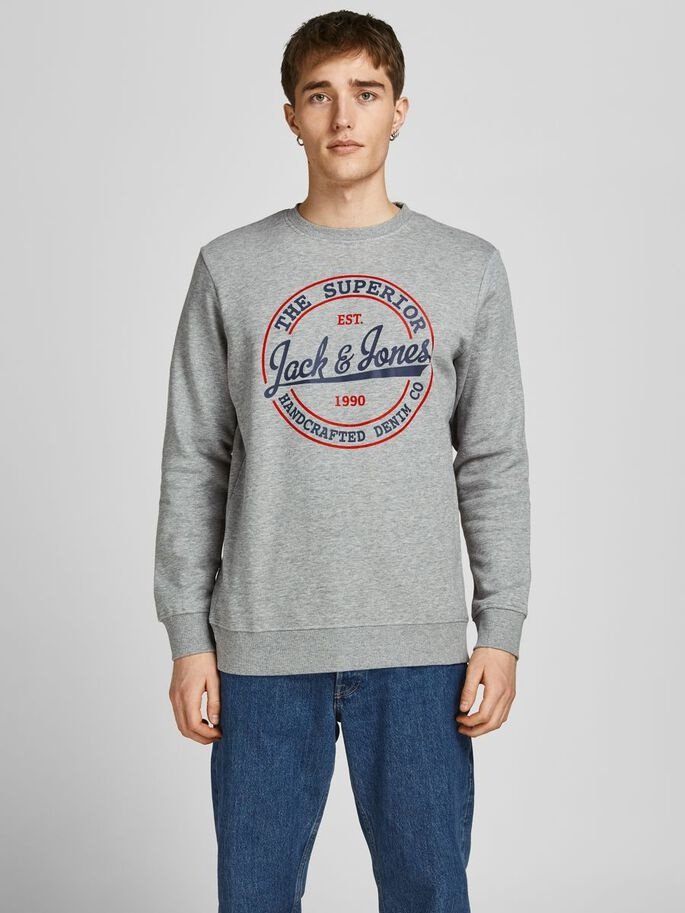 Світшот Jack&Jones SWEAT CREW NECK 12201404 Сірий, фото №1