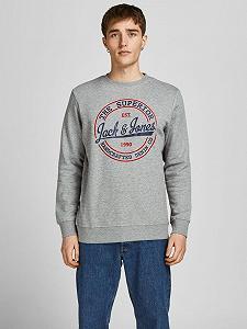 Світшот Jack&Jones SWEAT CREW NECK 12201404 Сірий - Фото 1