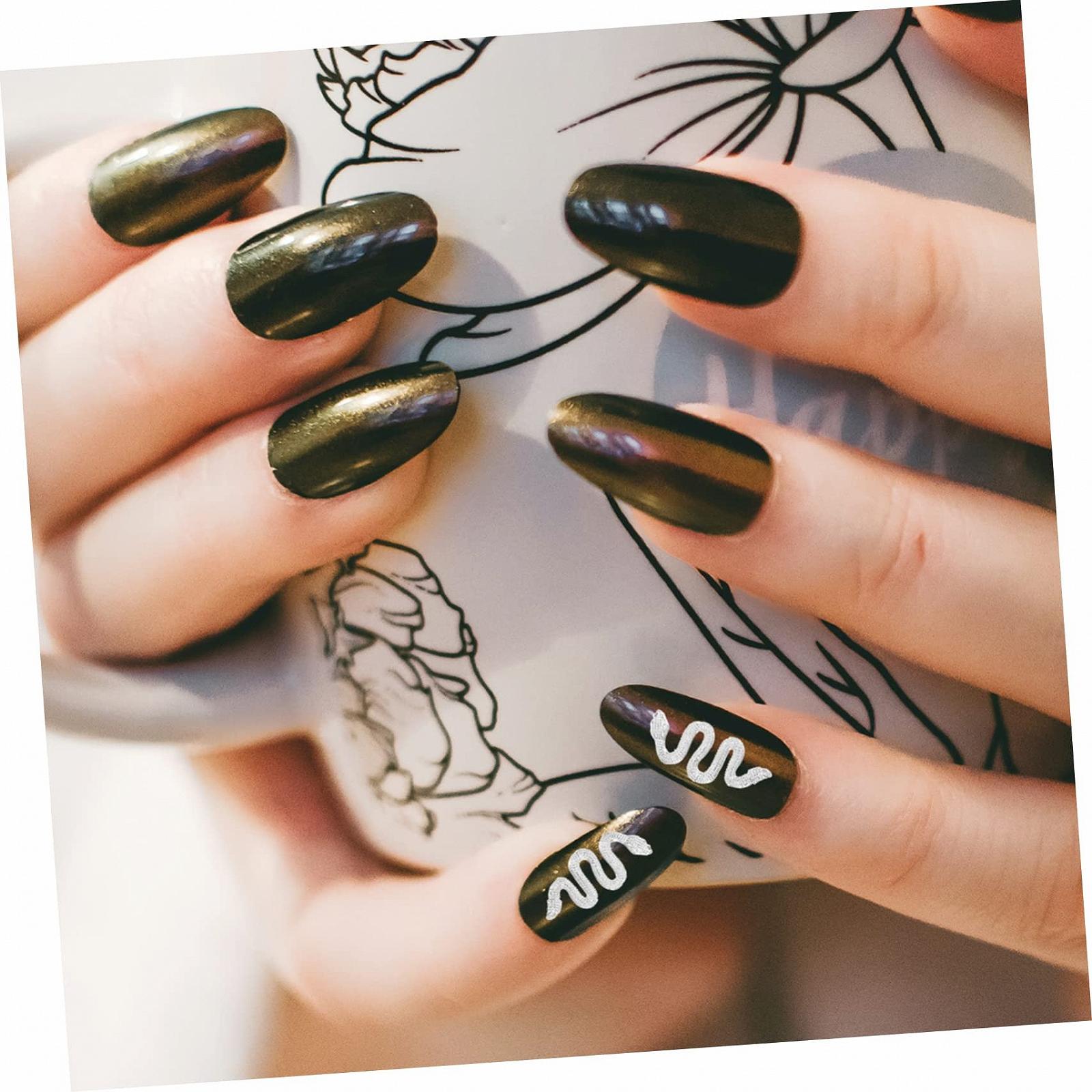 Шармы для ногтей FRCOLOR 60 шт. Декоративные аксессуары для маникюра, радужные дизайны змей для творческого нейл-арта, фото №2