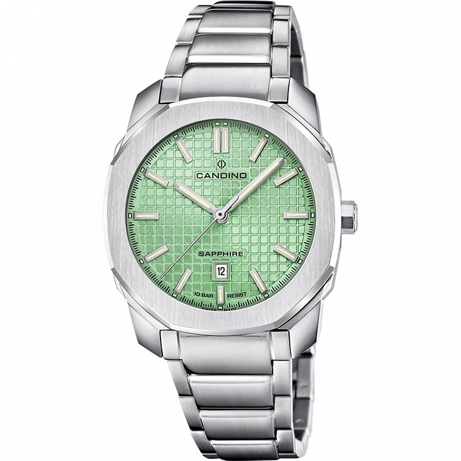 Женские часы Candino C4778/4 Серебристый корпус из нержавеющей стали Серебристый браслет из нержавеющей стали, Зеленый, фото №1 Женские часы Candino C4778/4 Серебристый корпус из нержавеющей стали Серебристый браслет из нержавеющей стали, Зеленый, фото №1