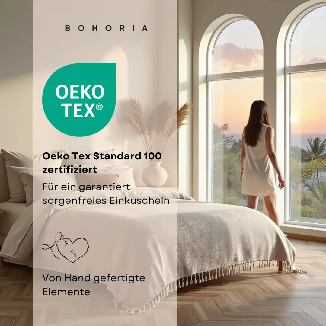 Покрывало BOHORIA Tulum XXL 220 x 240 см Хлопок Натуральный цвет, фото №7