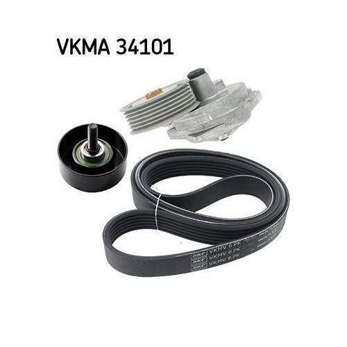 Комплект поликлинового ремня SKF VKMA 34101 для FORD MAZDA, фото №2 Комплект поликлинового ремня SKF VKMA 34101 для FORD MAZDA, фото №2